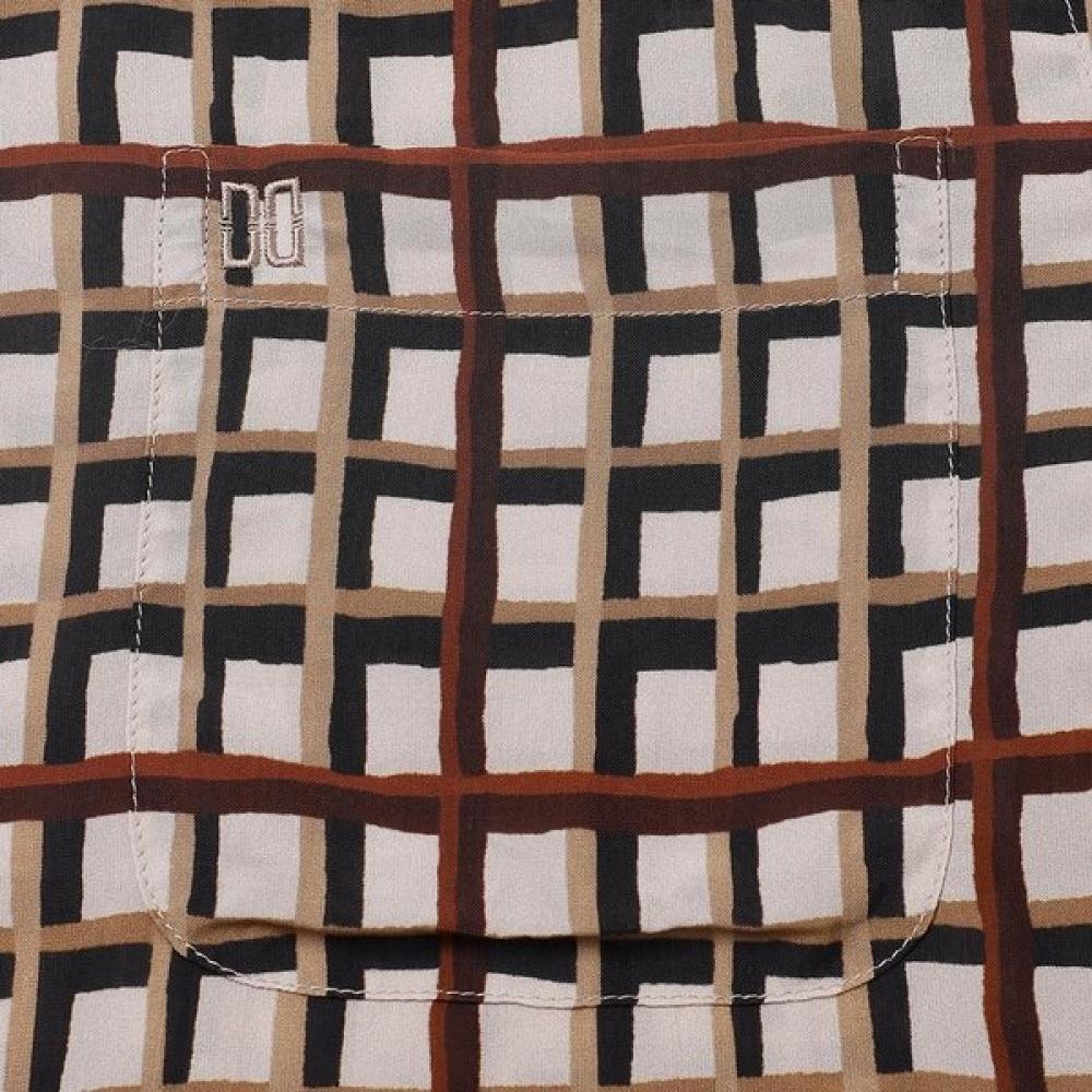 DakS Men S Funghi Yarn Check Regular Fit Short Sleeve Shirt dmS1ShcS145i1