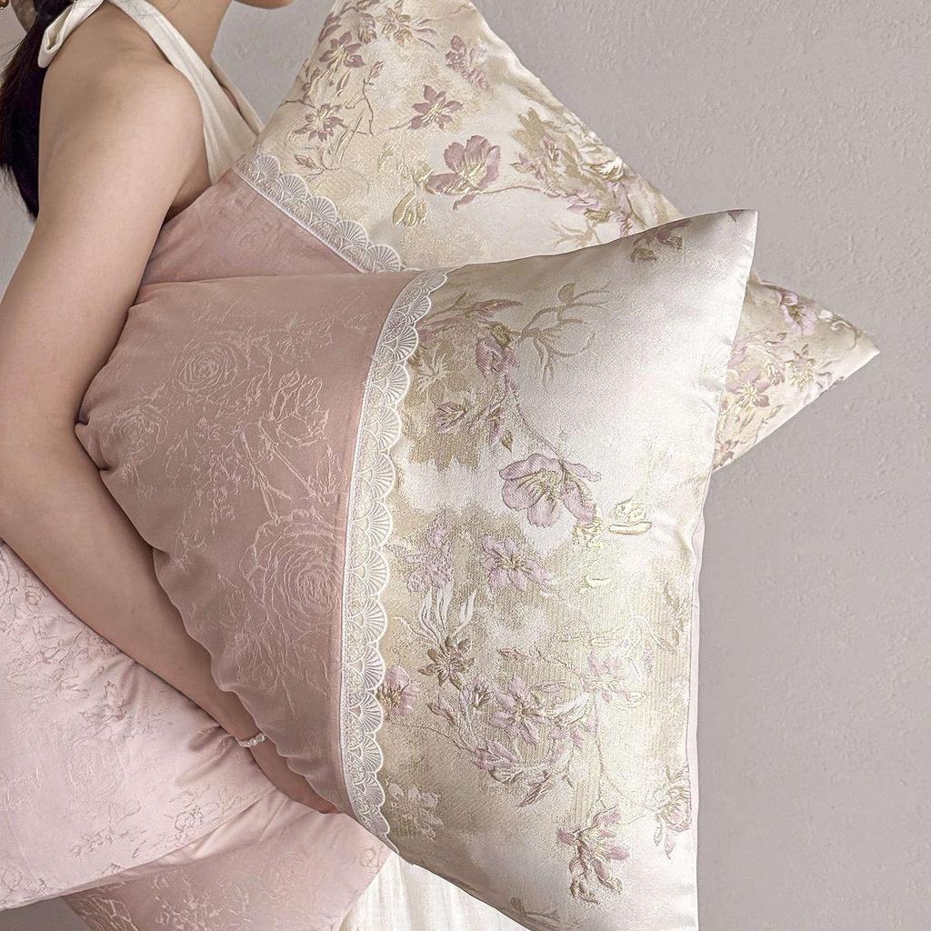 Princess-Style Pure Cotton Sateen Jacquard Bedding Set - Long-Staple Cotton, Four-Piece Set