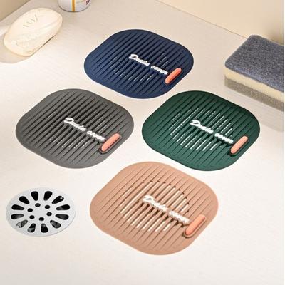 Silicone Sewer Floor Drain Cover Reusable Thickened Floor Drain Sticker Drainage Anti-blocking Shower Drain Cover