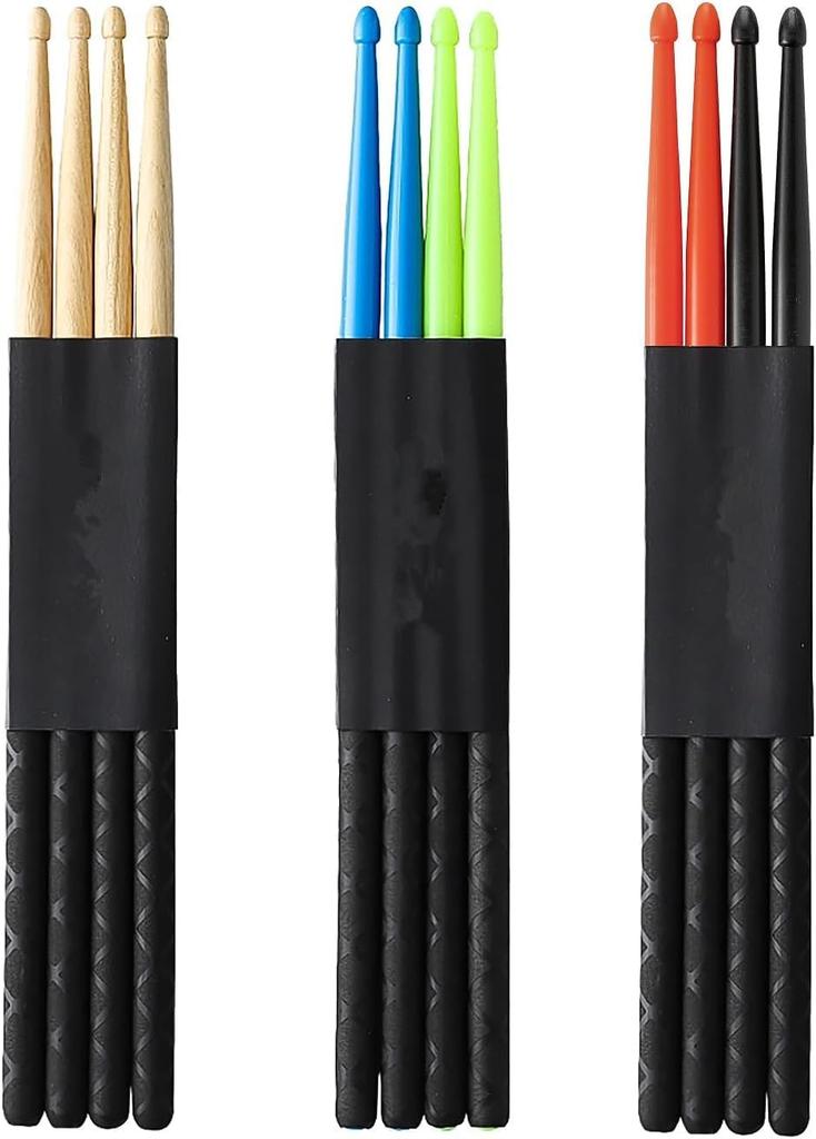 Musfunny Nylon Lightweight and Durable Percussion Sticks for and Adults Drumsticks, Anti-Slip, 2-Pair Set, 5A Drumsticks, - Beginners, Children,