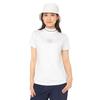 Callaway Short Sleeve Mock Neck Smooth UV Ribbed Square Logo Women's Shirt, Stretch, Protection, Collar, Artwork, Golf, C25234202, 1030_White