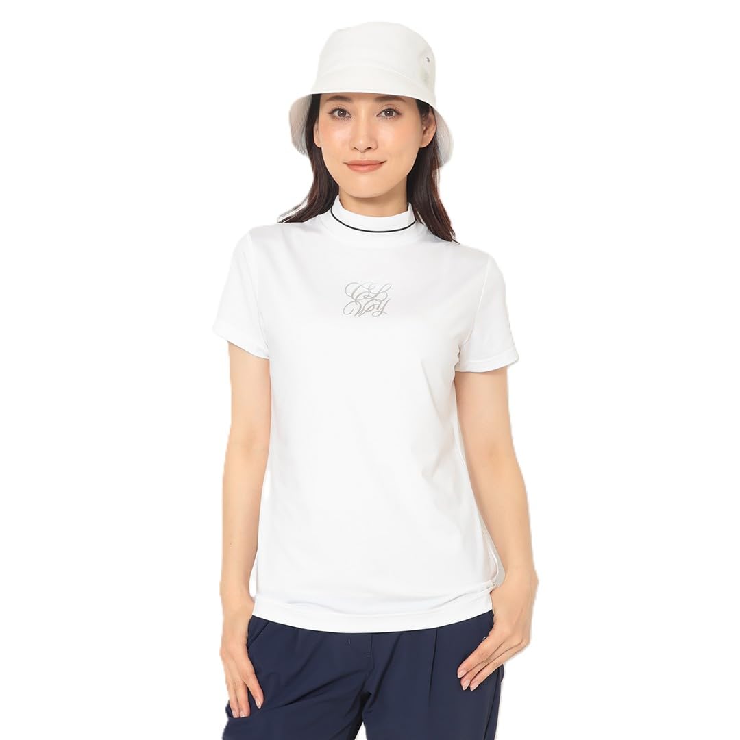 

Женская футболка Callaway с коротким рукавом, воротником-стойкой, гладкой УФ-защитой, рубчатым квадратным логотипом, стрейч, защита, воротник, графика, гольф, C25234202, 1030_Белый