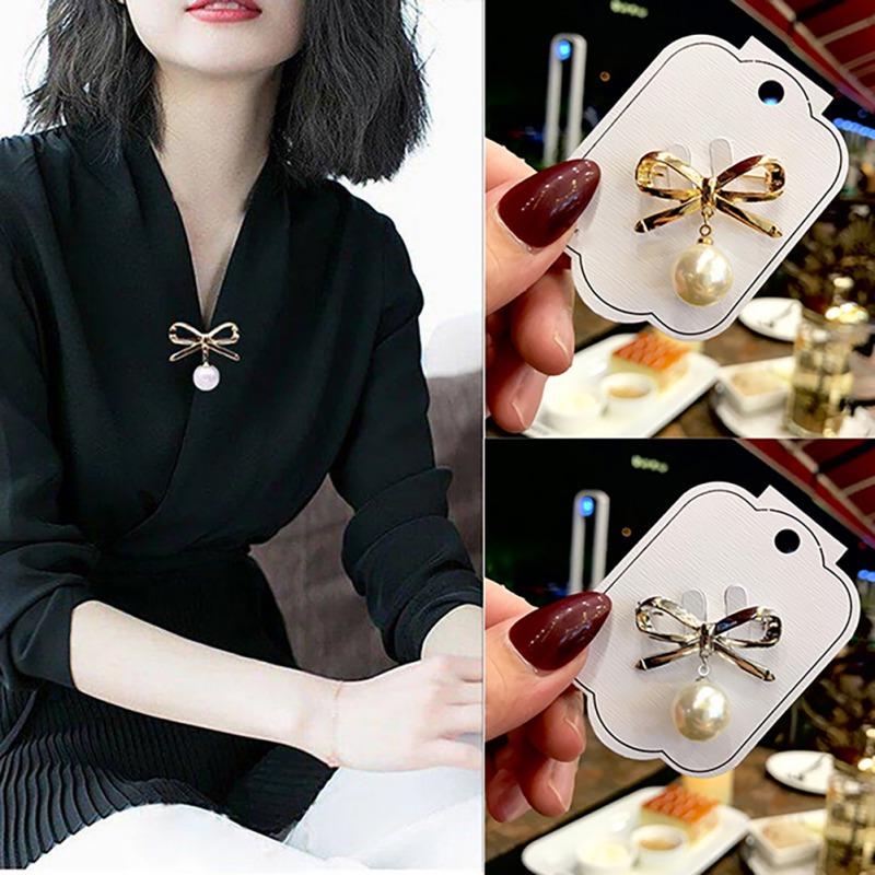 

Женские броши Модные банты Жемчужные ювелирные аксессуары