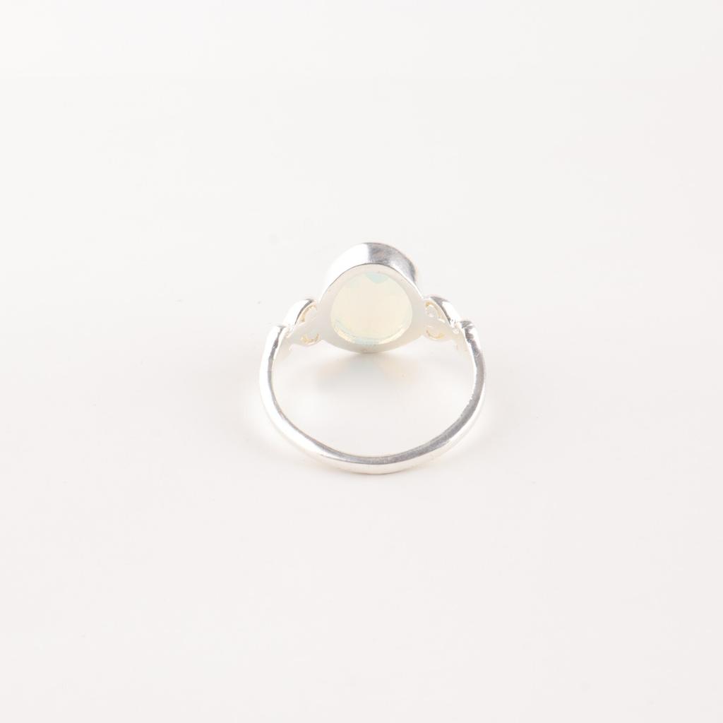Milky Opal Gemstone 925 Sterling Silver Jewelry Handmade Wedding Ring For Gift RR-66-21