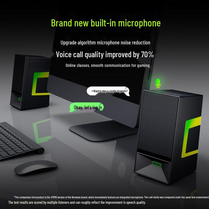 Newmine V4 Bluetooth 5.3 Desktop Computer Speakers with RGB