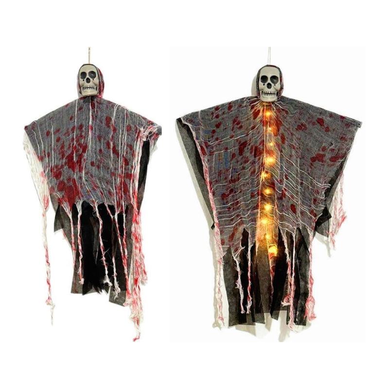 Plastic Light Skull Halloween Decoration With Auto for Outdoor Indoor Theme Parties
