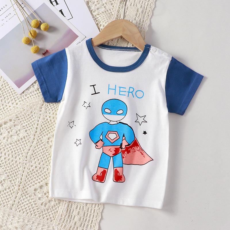 Summer Kids' Pure Cotton Short Sleeve T-shirt for Boys & Girls