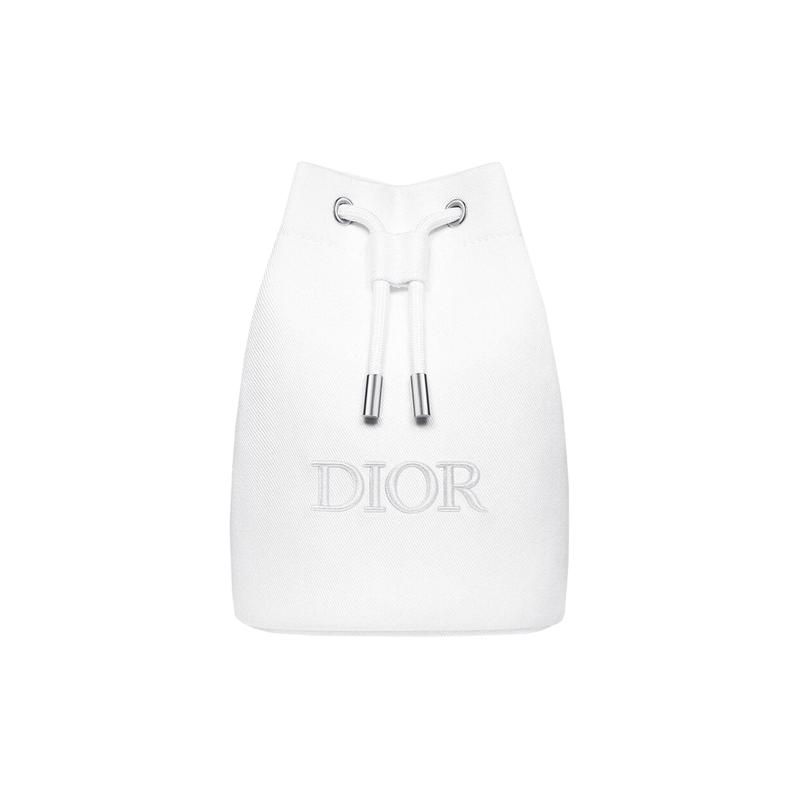 

DIOR White Drawstring Cosmetic Bag Makeup Tools, Portable Storage, Gift for Girlfriend белый