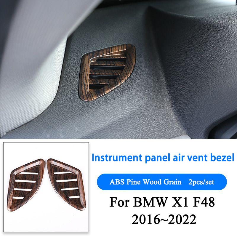 Car Dashboard Air Outlet Frame Cover For BMW X1 F48 2016~2022 Air Conditioner Vent Outlet Cover Trim Auto Sticker Accessories
