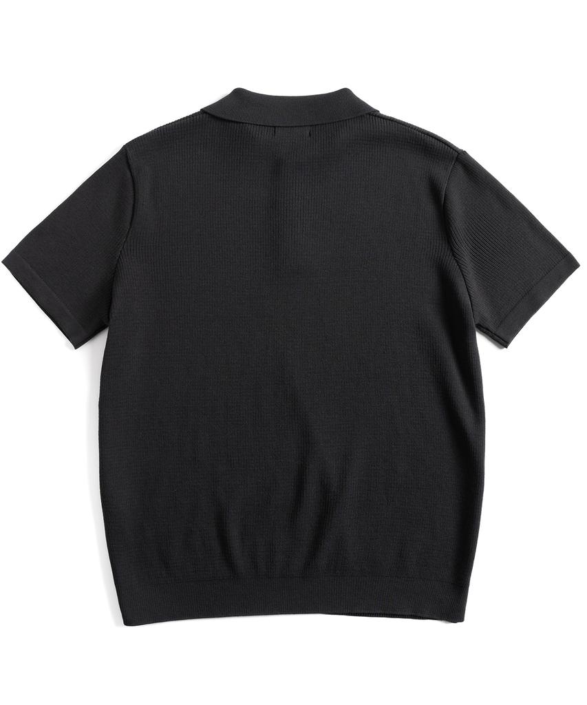Waildeubeuligseu W23 Knitted Polo Shirt (Ash Black)