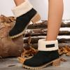 Fashion Women's Winter Snow Boots Ankle Western Trend Comfortable Fashion Fur Boots Plus Size Black Red Green