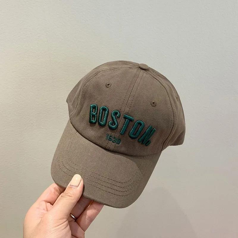 

Вышивка буквой Детская бейсболка Однотонная Хип-хоп Кепка-snapback для мальчика девочки Кепки с козырьком Летняя регулируемая Детская солнцезащитная кепка 48-53cm (2-7Y)