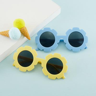 Occhiali da sole a forma di fiore, nuovi occhiali da sole per bambini, occhiali da sole a forma di pneumatico, tendenza moda, occhiali da sole per neonati