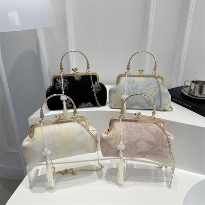 Borsa a mano con clip da borsa Borsa in stile banchetto