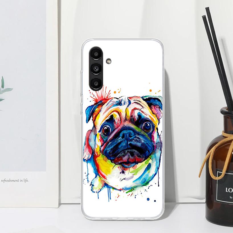 French Bulldog Dog Pug Phone Case For Samsung Galaxy A17 A37 A57 A16 A26 A36 A56 A15 A25 A35 A55 A14 A24 A34 A54 A13 A23 A33 A53