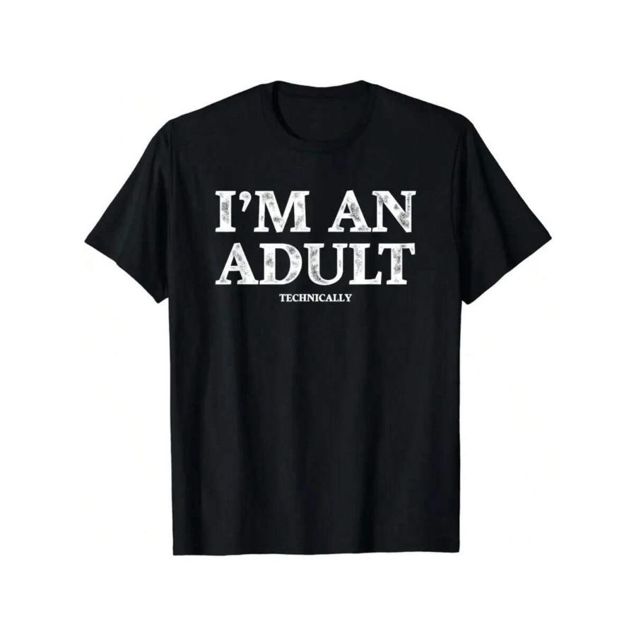 Retro Style Tshirts I m An Adult Technically Funny 18th Birthday Gift T-Shirt Unisex Style Shirts For Women Men Clothing - Me... S разноцветный