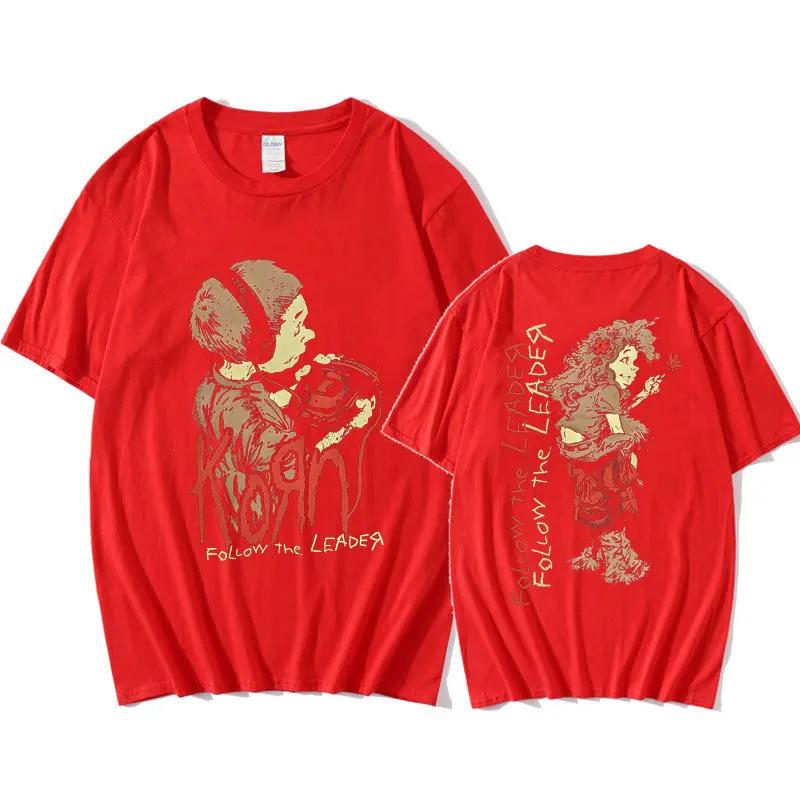 Korn Follow The Leader Walkman Tričko Pánské Metalové Gotické Rocková Kapela Trička Unisex Oblečení Móda Vintage Oversized Tričko