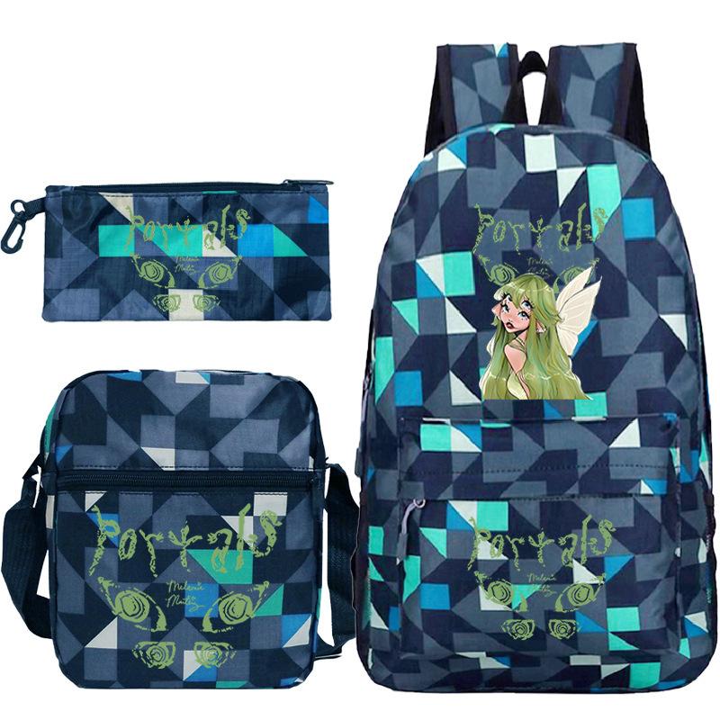 Popular Singer Peripheral Backpack Pencil Case Student Schoolbag Three-piece Set