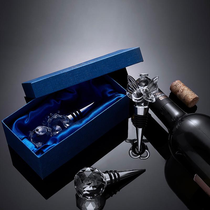 

1 комплект креативного свадебного укупорщика бутылок, пробки для вина в форме хрусталя в форме лебедя