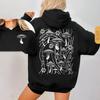 Womens Hooded Long Sleeve Sweatshirt With Retro Mushroom Print Casual Streetwear Top