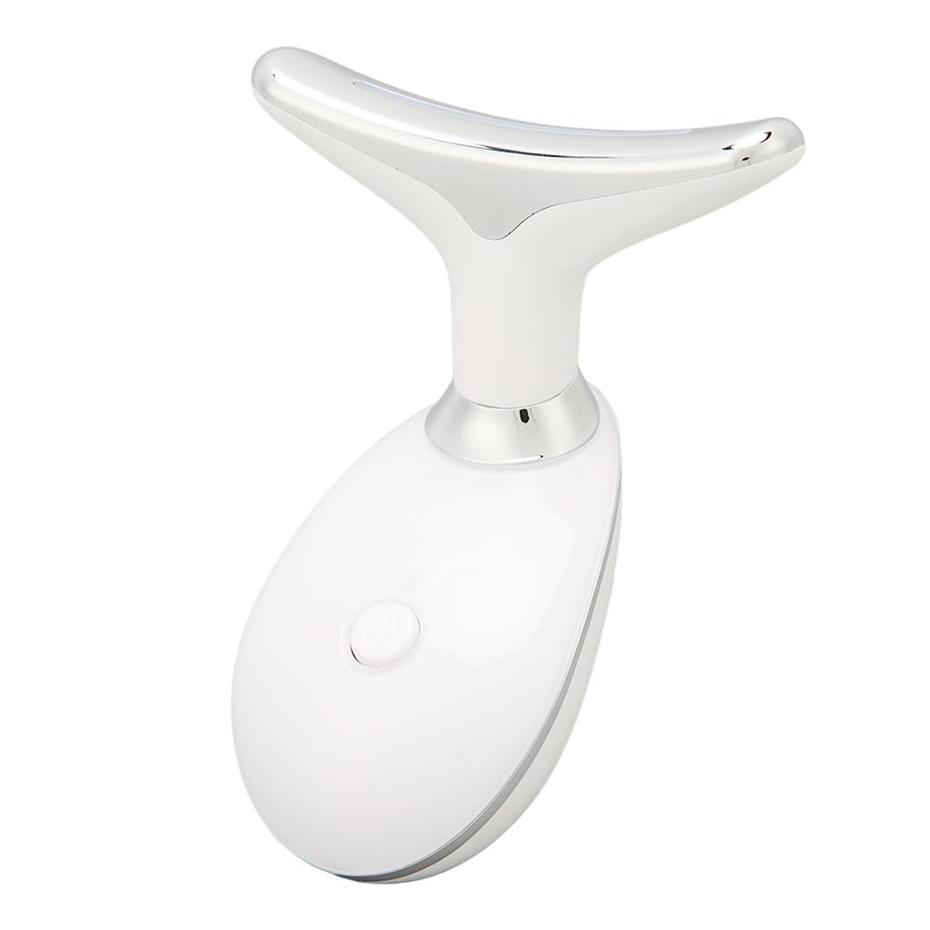 Neck Lines Beauty Instrument Colorful Light Vibration Lifting Tightening Neck Rejuvenation Beauty Device White