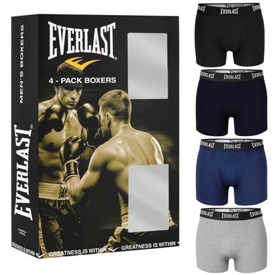 Men’s Boxer Briefs, 4-Pack, Cotton, Assorted Colors