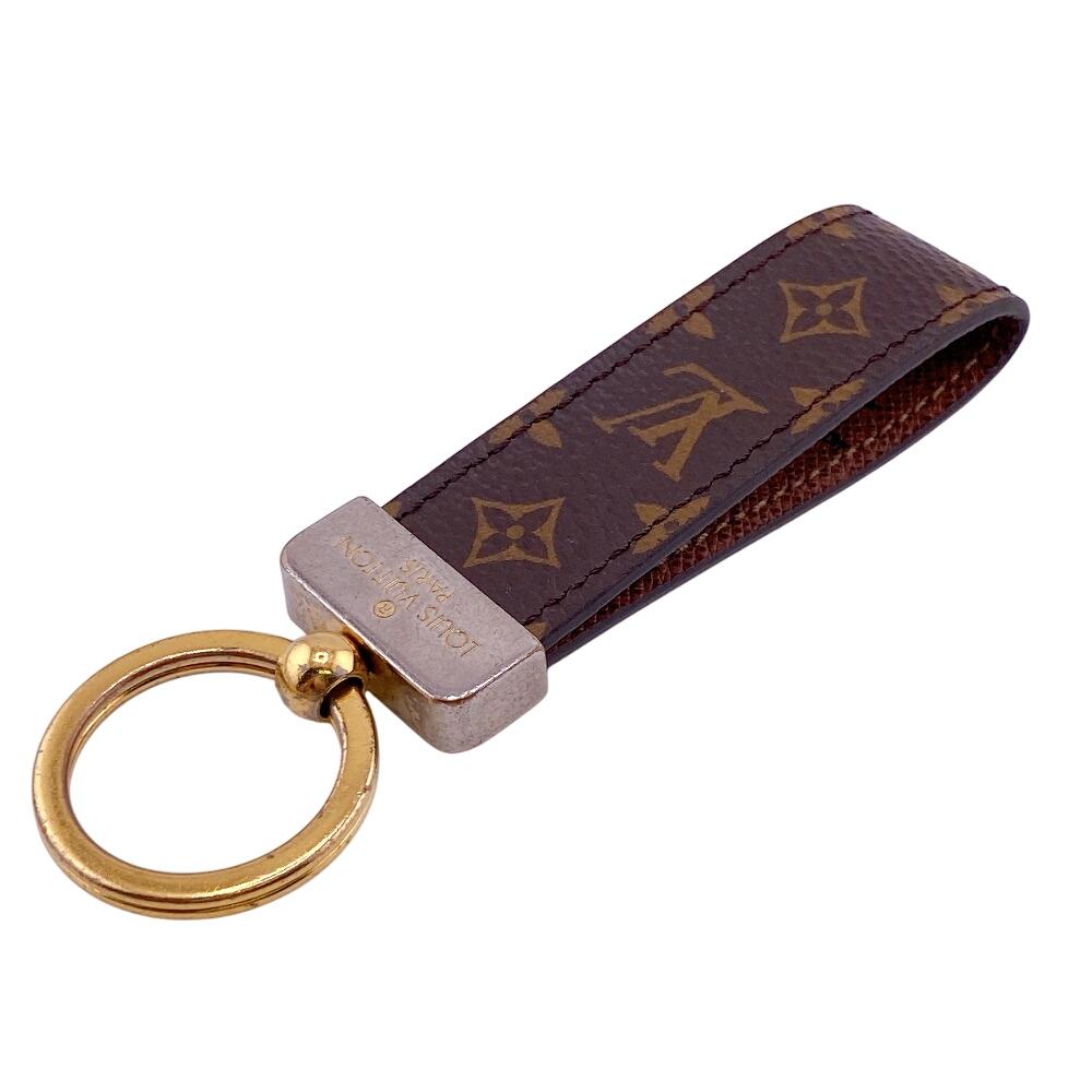 LOUIS VUITTON M65221 Charm key ring Monogram leather Porte Cledragonne Other accessories Brown leather unisex Used