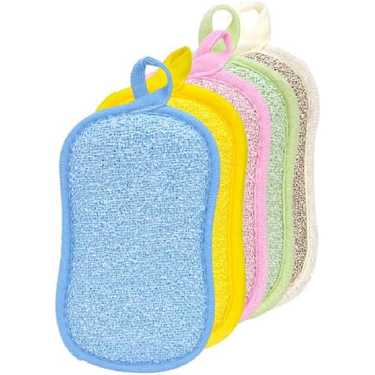 Multipurpose Scrub Sponges Kitchen Dish Sponge Non-Scratch Machine Sponge Household Cleaning for Dishes Pots and Pans 5 Pack Multicolorfor