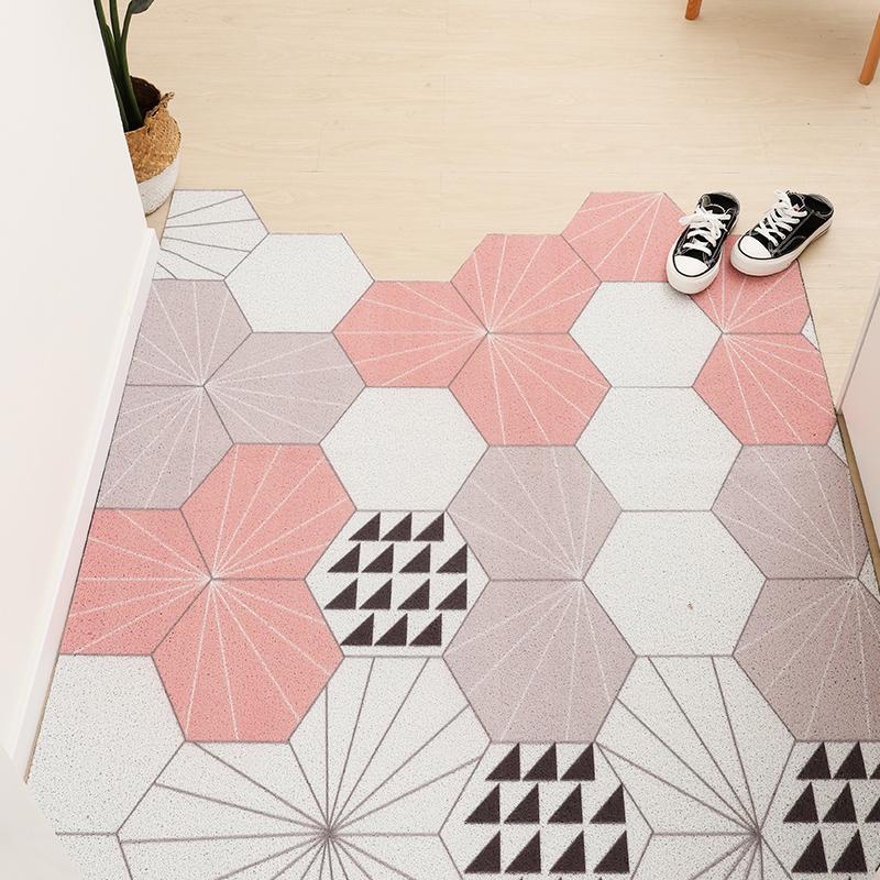 Washable Hexagon Pattern Mats, Non-Slip Carpet, Freely Cuttable, Kitchen Mat, Entrance Doormat, Hallway Doormat, Home