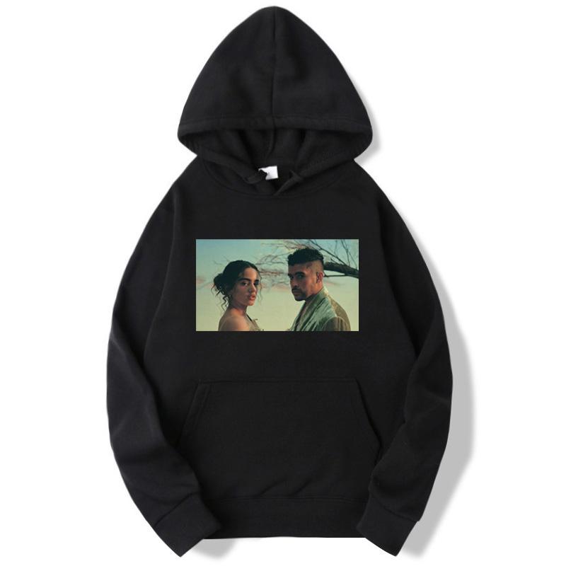 

Latino Gang Bad Bunny And Rosalia Hoodies Women Unisex Tracksuit Unisex Fashion Hip Hop Pullover Autumn Winter Hooded Sweatshirts