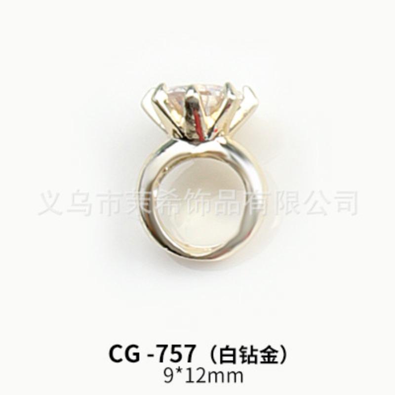 

New Nail Art Zircon Large Diamond Ring Ice Transparent Symphony Tip Bottom Advanced Texture Delicate Nail Art Jewelry Diamond CG757