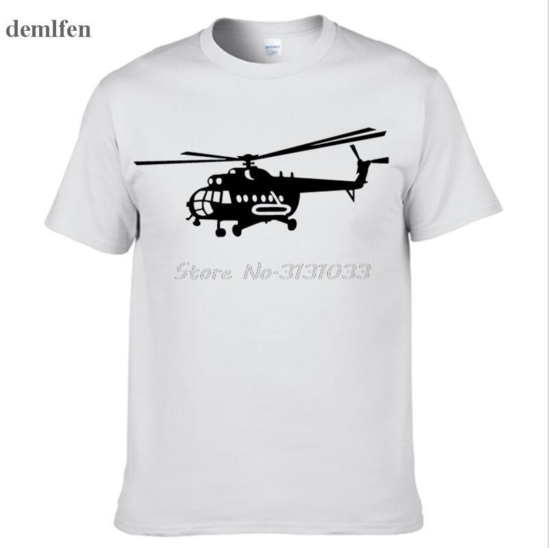 Summer Style Brand New Male T Shirts Novelty MI-8 Helicopter USSR Victory Day Print T-shirt Short Sleeve Cotton Tee Shirts