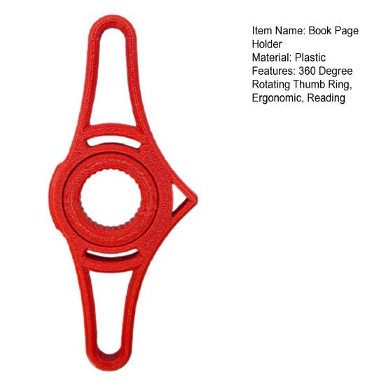 Yousheng Book Page Holder 360-degree Rotating Thumb Ring Bookmark Ergonomic Finger Ring Book Opener Reading Accessories for Book Lovers