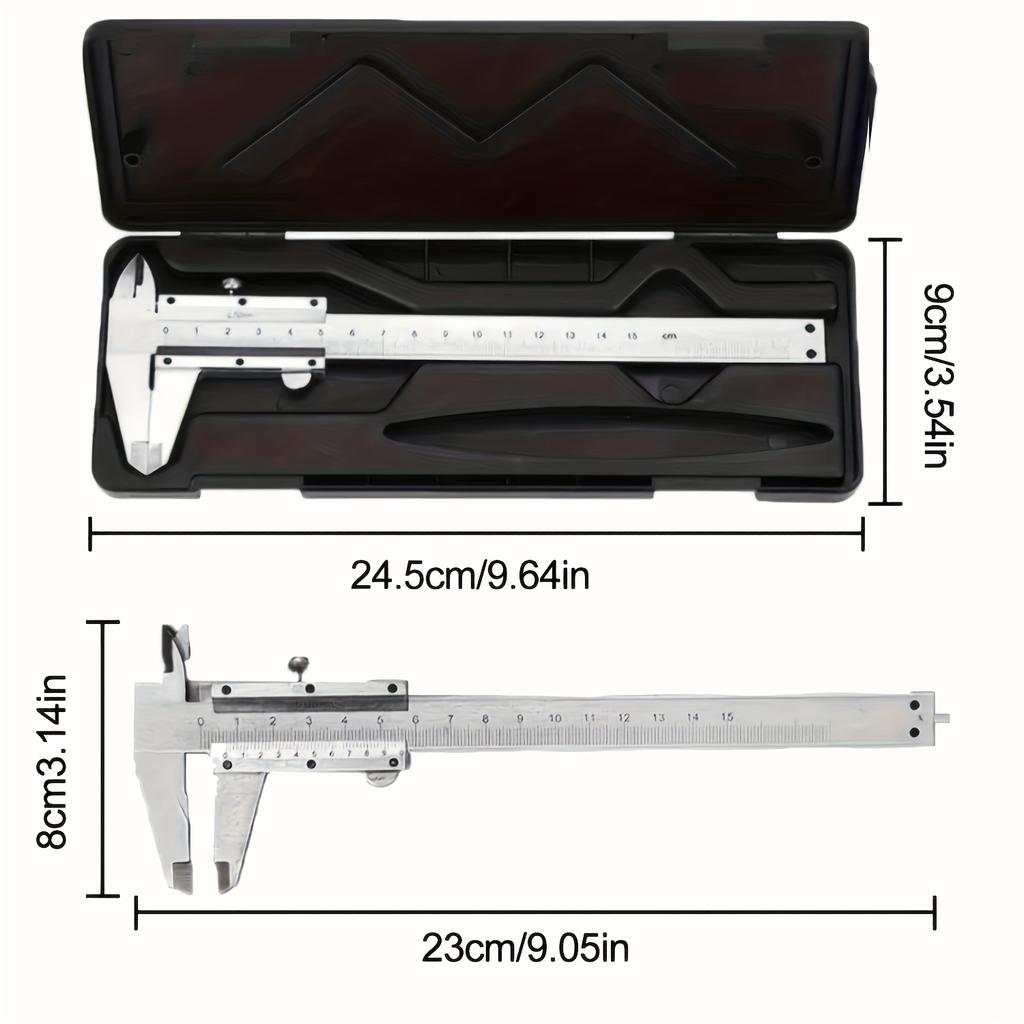 1pc Precision Stainless Steel Vernier Caliper, Vernier Caliper, Precision Measurement Tool for DIY Projects
