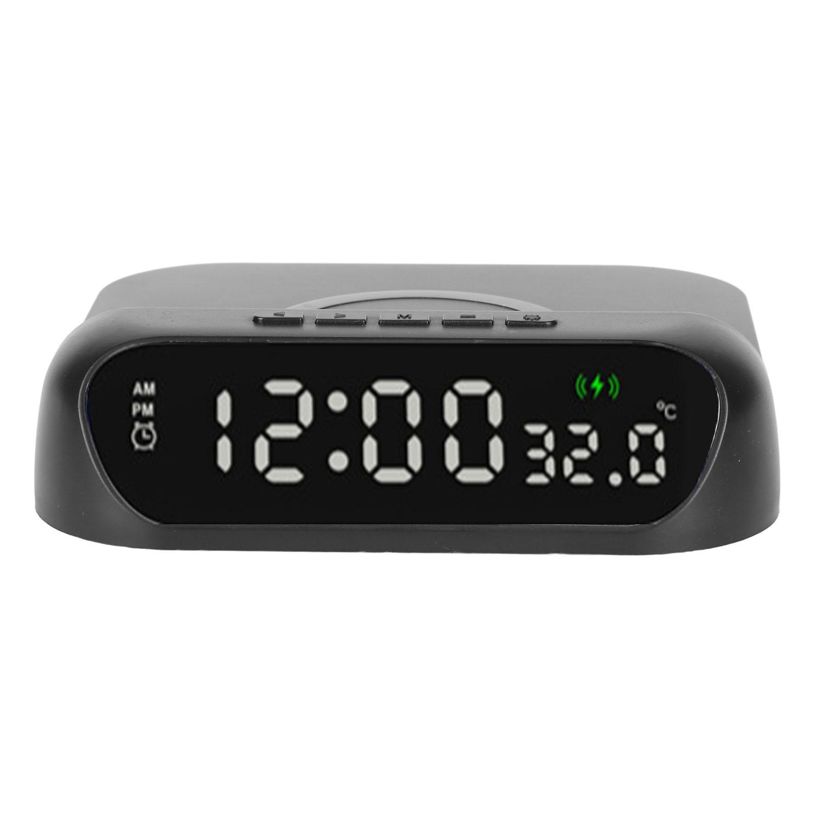 Wireless   Alarm Clock Multifunctional Temperature Display LED 10W Gradual Increase in Alarm Volume Digtial Alarm Clock Charging Station