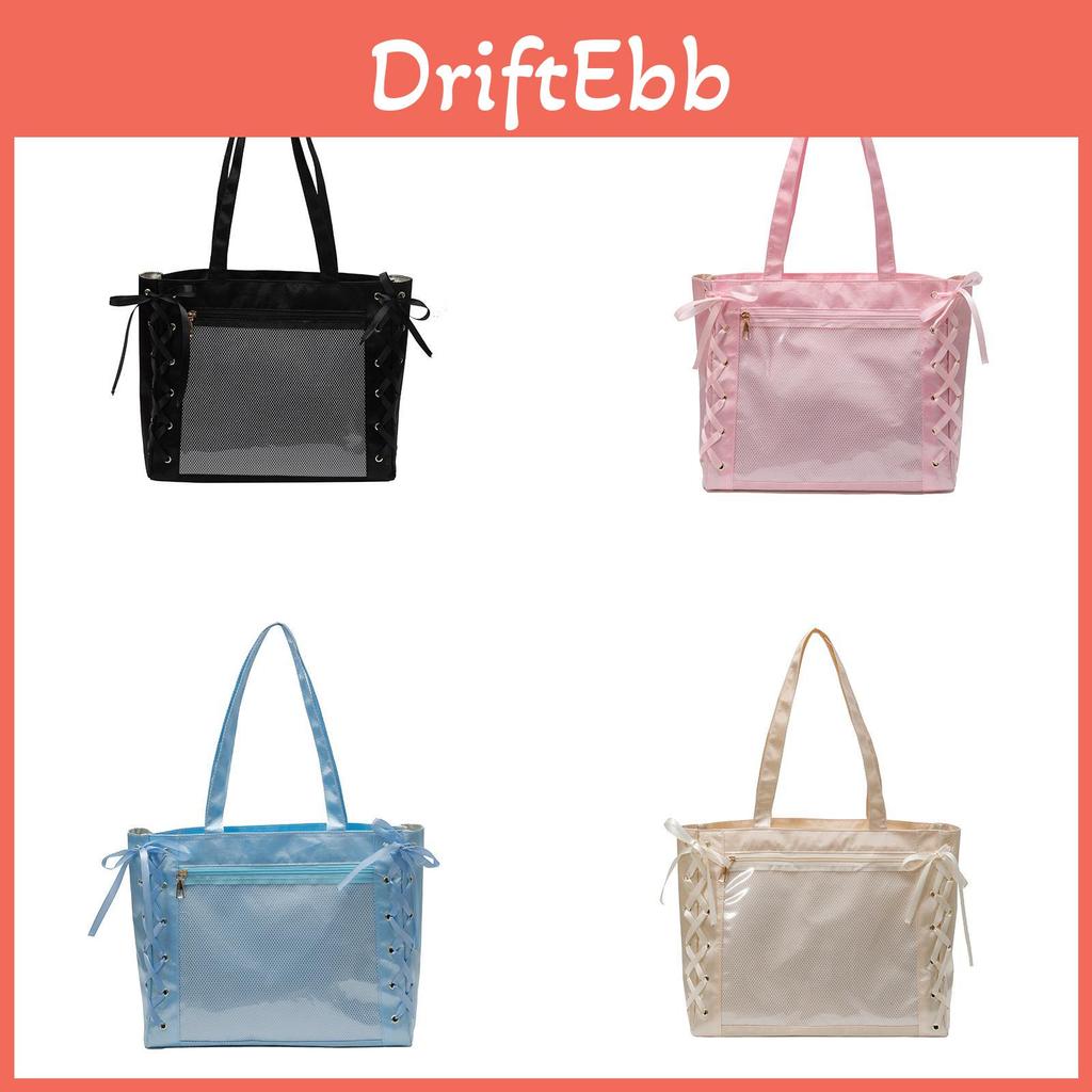 Bag With Bow Ribbon Nylon Large Capacity For Daily Use