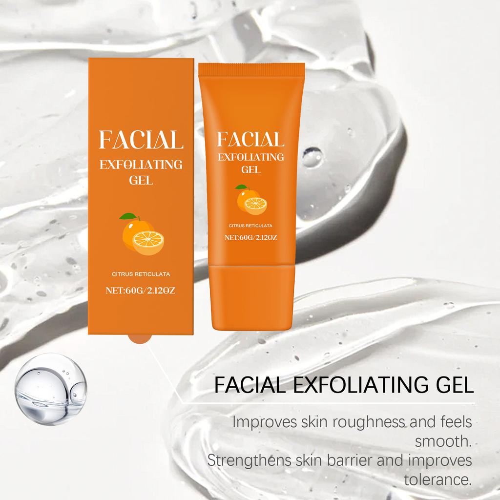 Gesichtspeeling-Gel, Peeling-Gel spendet sanft Feuchtigkeit für Gesicht und Körper, peelt und glättet die Haut, 60g