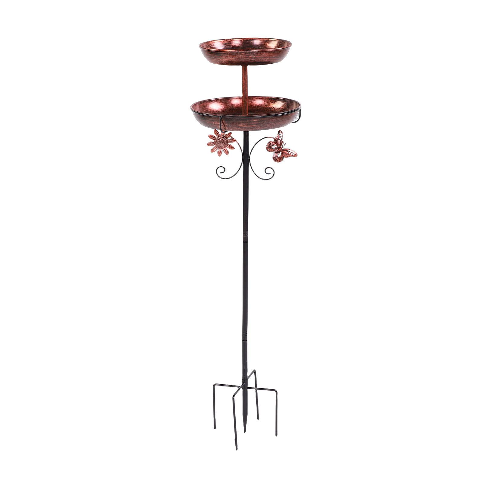 Double layer outdoor metal bird bath rack Type 1