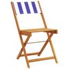 VidaXL Folding Garden Chairs Set of 4 Fabric and Solid Wood, Garden Seat, Patio Chair, Dining Chair of 3214625
