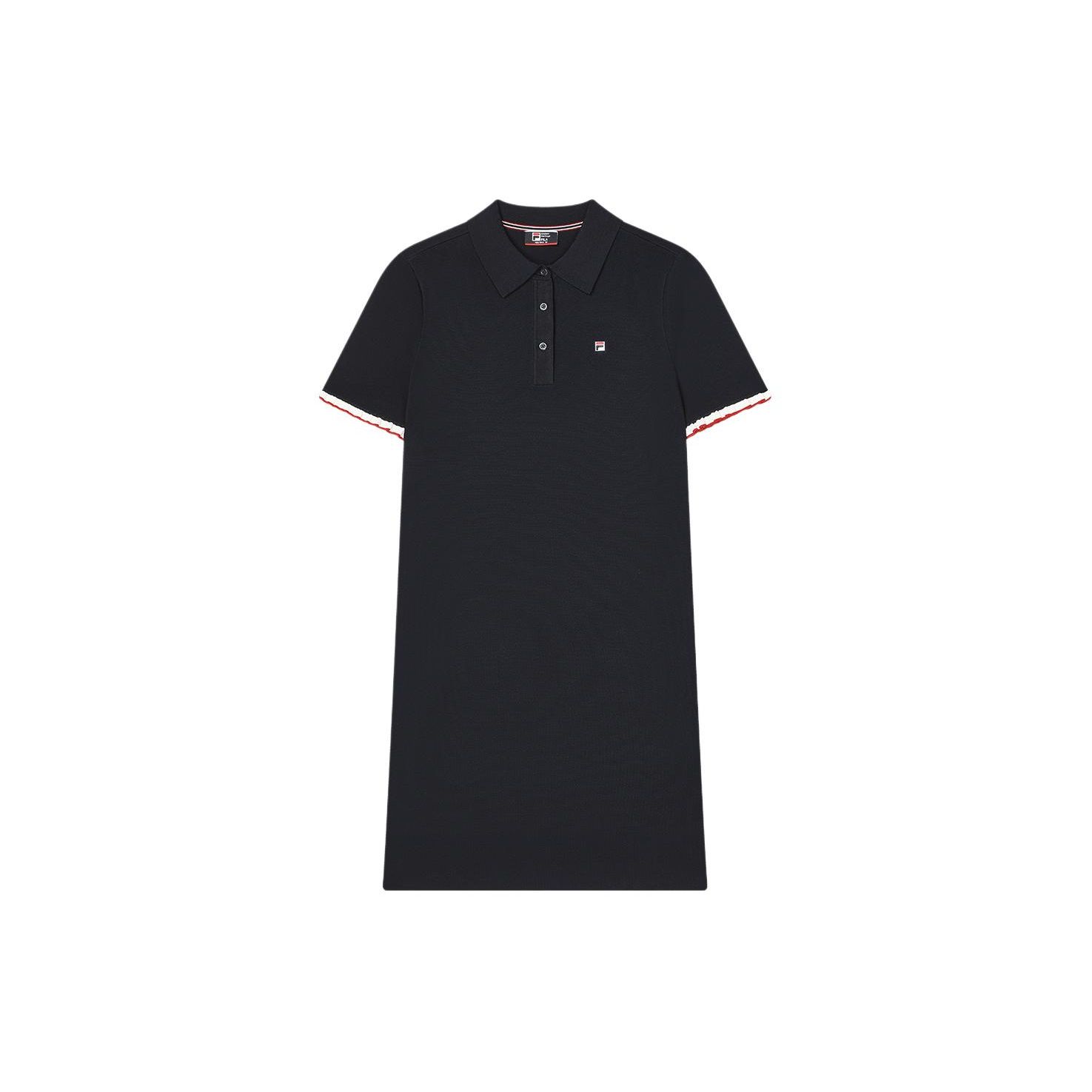 

FILA Business Casual Comfortable Short Sleeve Dress Women dresses Navy-Blue F51W421307A-NV M