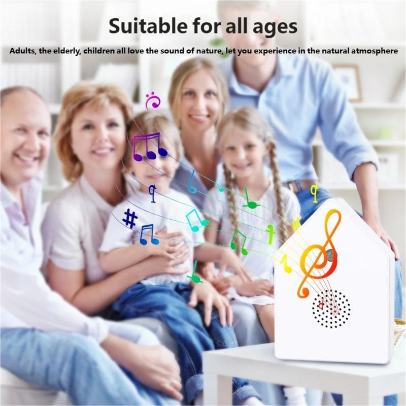 Singing Bird Box,Portable Bird Chirping Box with Motion Sensors Nature Sound Box for Bathroom,Yoga Room Travel Relaxing