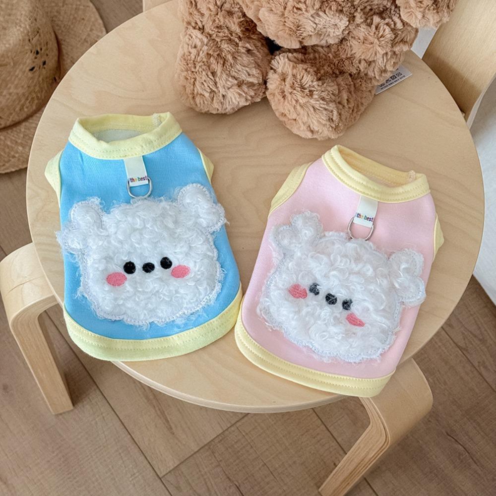 New XS-XL Winter Puppy Clothes Fleece Lined Cute Cartoon Pet Jacket Pet Costume Anti-licking Cat Hair Puppy Coat New Year's Gift