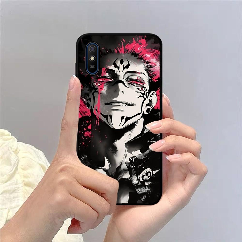 Jujutsu Kaisen Ryomen Sukuna Phone Case For Redmi 5 6 7 8 9 10 Plus Pro 6 7 8 9 A GO K20 K30 K40 Pro Plus F3 Fundas