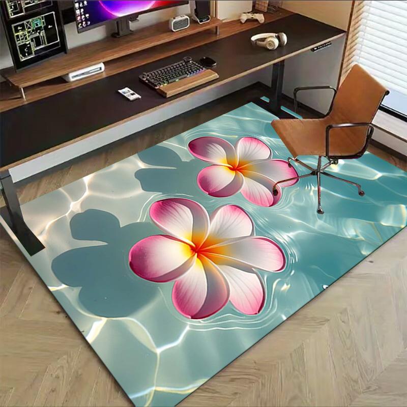 1 Stück Blumenwasser Extra Groß Rutschfester Teppich für Boden, Büro, Familie, Schlafzimmer, Studio Großer Teppich Innen Teppiche, Lebendige Farben