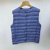 White duck down Pinghu light down jacket, vest liner, round neck V-neck variable thermal vest, vest, free storage bag.