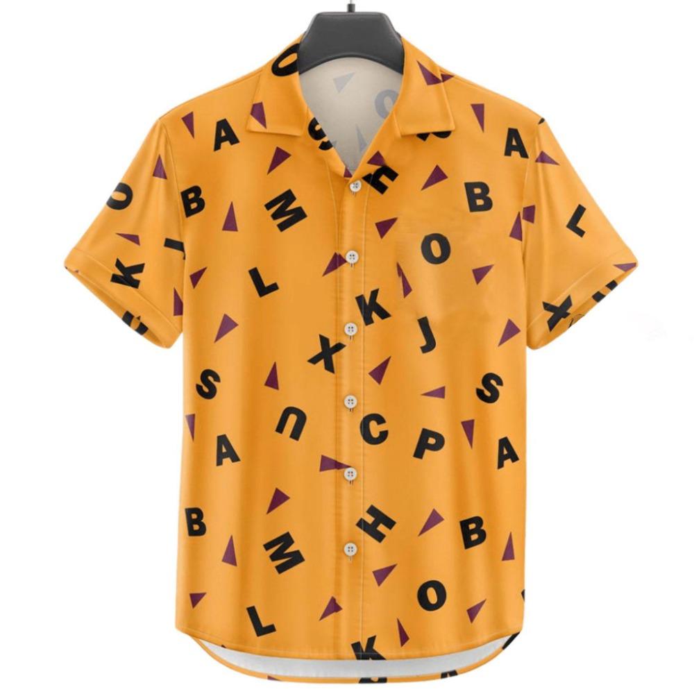 New Men's Shirt 3d Small Pattern Full Print Short Sleeve Shirt Beach Casual Hawaiian Shirts For Men Loose Oversized Men Clothing