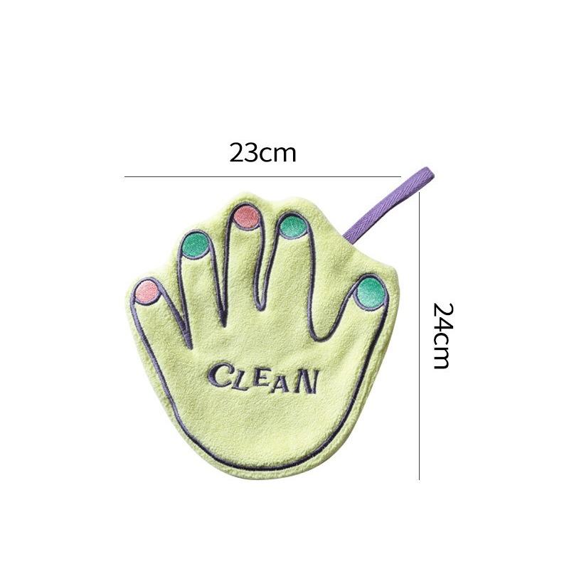 Soft Skin-Friendly Hanging Hand Towel Thickened Double Layer Absorbent Quick Dry Towel for Kitchen Bathroom Cleaning and Face Washing