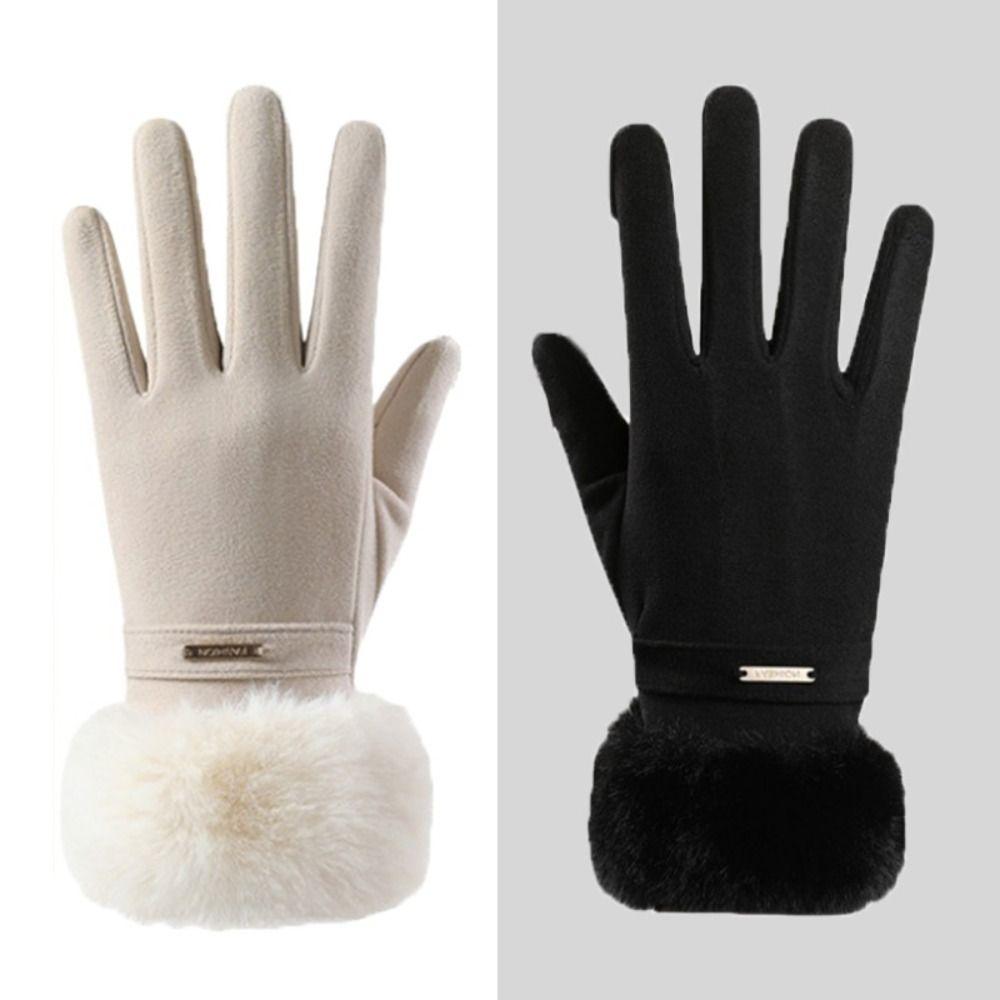 Waterproof Cold-proof Gloves Windproof Touch Screen Gloves Cute Winter Warm Gloves Cold Weather