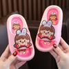 Soft Cartoon Cute Dinosaur Slippers Platform PVC Cartoon Animal Slippers Solid Anti Slip Children's Bathroom Sandals Girls