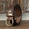 Retro Korean Style Fashion All-match Women's Belt Ladies Copper Buckle Genuine Leather Cowhide Jeans Belt Female